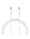 Cablul Baseus Superior Series USB-C/USB-C 100W, 1m (alb)