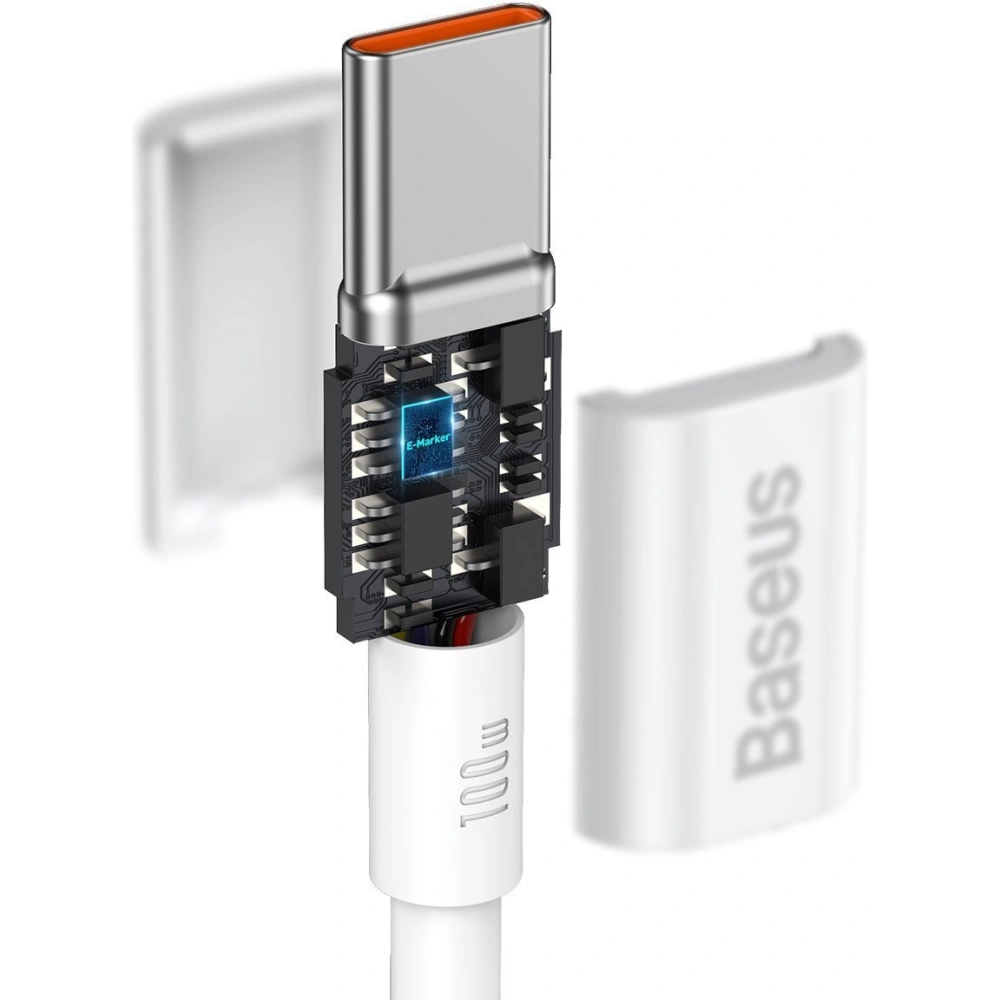 Hurtownia GSM - Cablul Baseus Superior Series USB-C/USB-C 100W, 1m (alb) - BSU4148 - {ean13} - Hurt