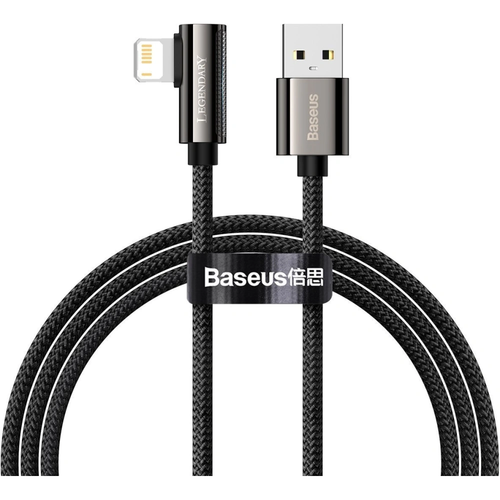 Hurtownia GSM - Winkelkabel Baseus Legend Series USB-A/Lightning 2.4A, 1m (schwarz) - BSU4149 - {ean13} - Hurt