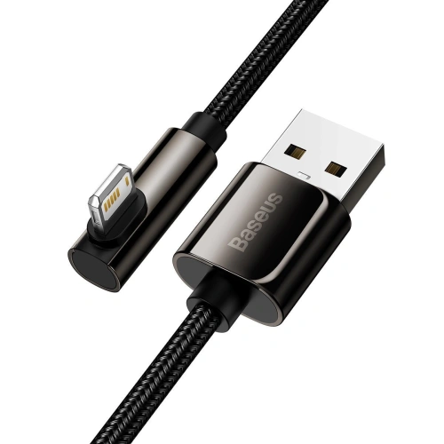 Kabel kątowy Baseus Legend Series USB-A/Lightning 2.4A, 1m (czarny)