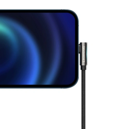 Kabel kątowy Baseus Legend Series USB-A/Lightning 2.4A, 1m (czarny)