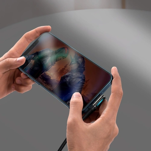 Kabel kątowy Baseus Legend Series USB-A/Lightning 2.4A, 1m (czarny)