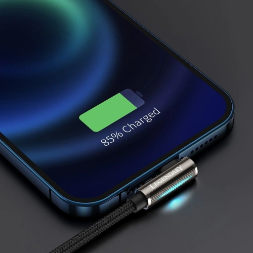 Kabel kątowy Baseus Legend Series USB-A/Lightning 2.4A, 1m (czarny)