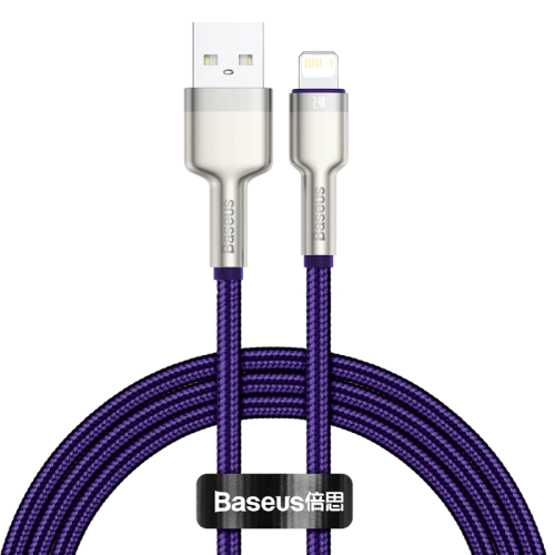 Kabel Baseus Cafule USB-A/Lightning 2.4A, 1m (fioletowy)