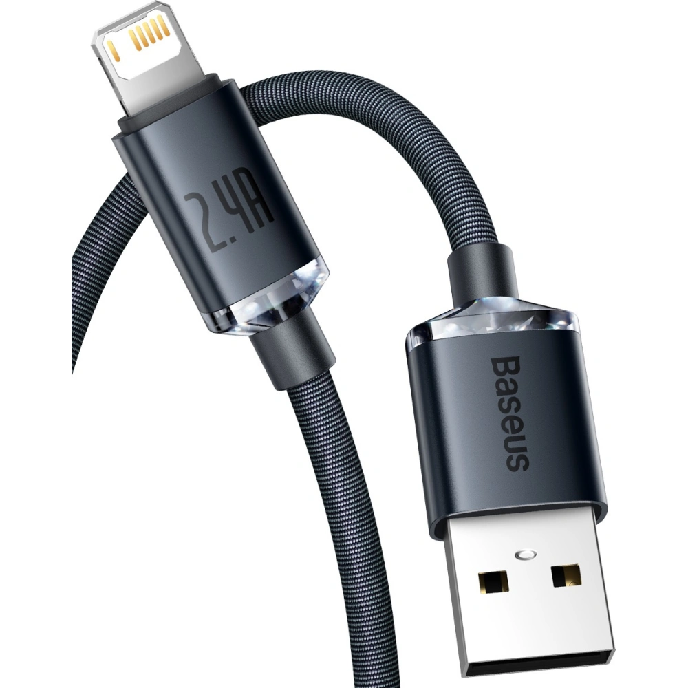 Hurtownia GSM - Kabel Baseus Crystal Shine USB-A/Lightning 2.4A, 2m (schwarz) - BSU4155 - {ean13} - Hurt