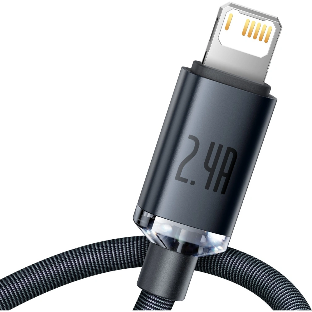 Hurtownia GSM - Kabel Baseus Crystal Shine USB-A/Lightning 2.4A, 2m (schwarz) - BSU4155 - {ean13} - Hurt