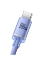 Hurtownia GSM - Cablu Baseus Crystal Shine USB-A/USB-C 5A, 1.2m (violet) - BSU4157 - {ean13} - Hurt