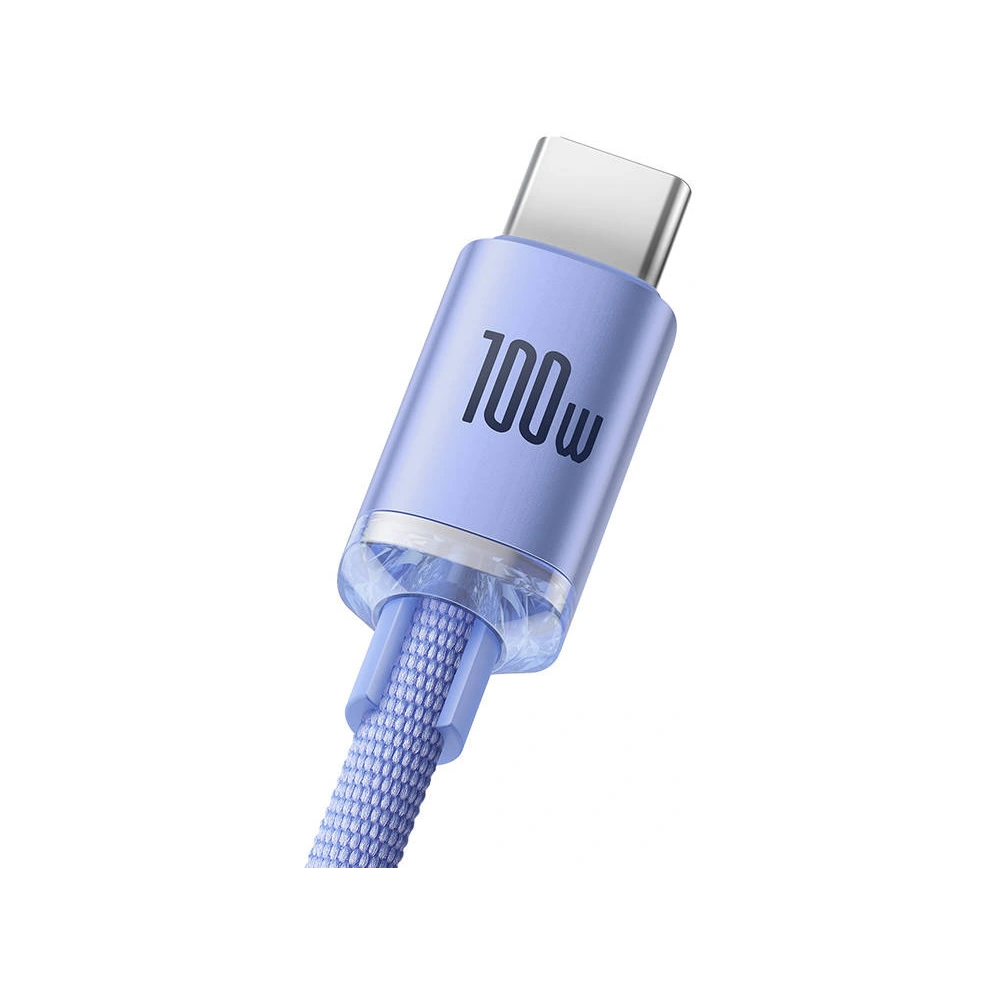 Hurtownia GSM - Cablu Baseus Crystal Shine USB-A/USB-C 5A, 1.2m (violet) - BSU4157 - {ean13} - Hurt
