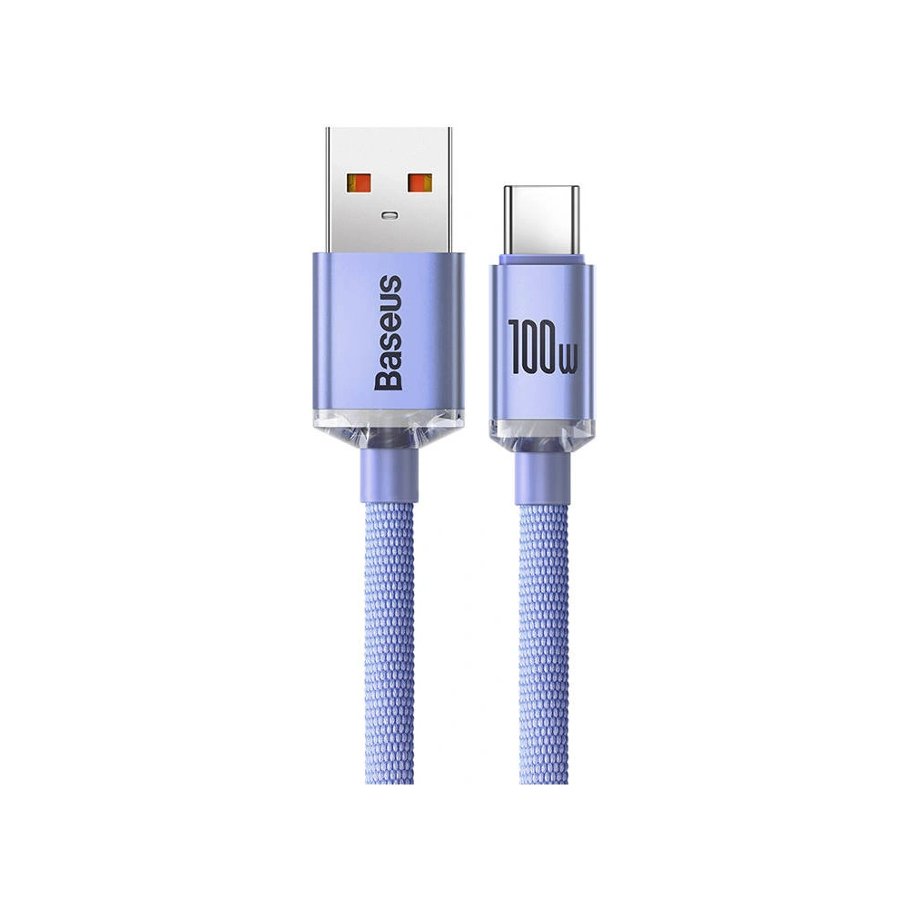 Hurtownia GSM - Cablu Baseus Crystal Shine USB-A/USB-C 5A, 1.2m (violet) - BSU4157 - {ean13} - Hurt