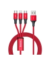USB-Kabel Rapid Series 3-in-1 für USB-C / Lightning / Micro 1.2m (rot)