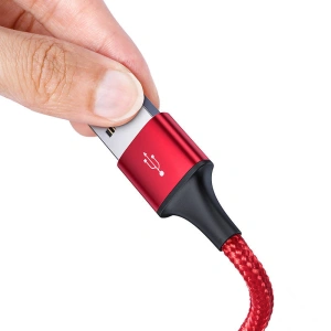 Hurtownia GSM - USB Rapid Series 3 az 1-ben kábel USB-C / Lightning / Micro 1.2m (piros) - BSU4158 - {ean13} - Hurt