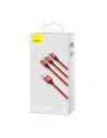 Hurtownia GSM - Kabel USB Rapid Series 3-in-1 do USB-C / Lightning / Micro 1.2m (červený) - BSU4158 - {ean13} - Hurt