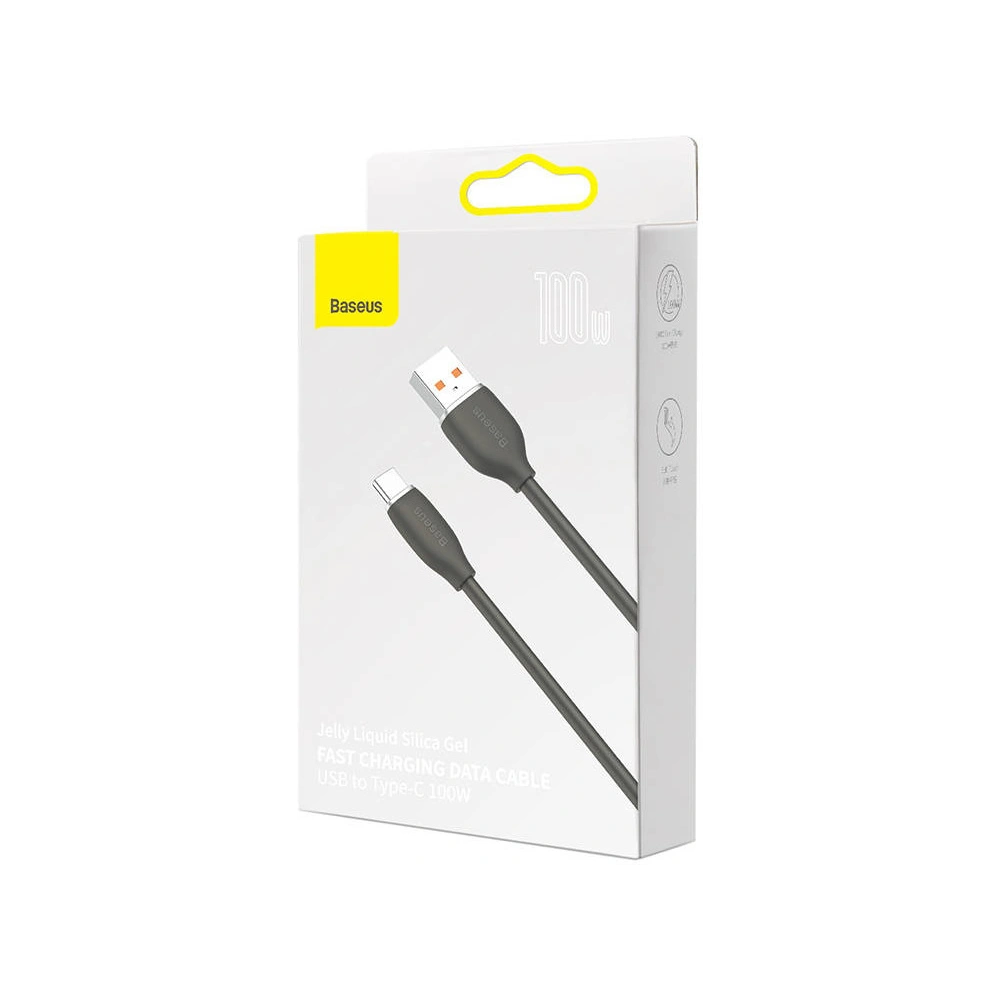Hurtownia GSM - Cablul Baseus Jelly USB-A/USB-C 100W, 1,2m (negru) - BSU4159 - {ean13} - Hurt