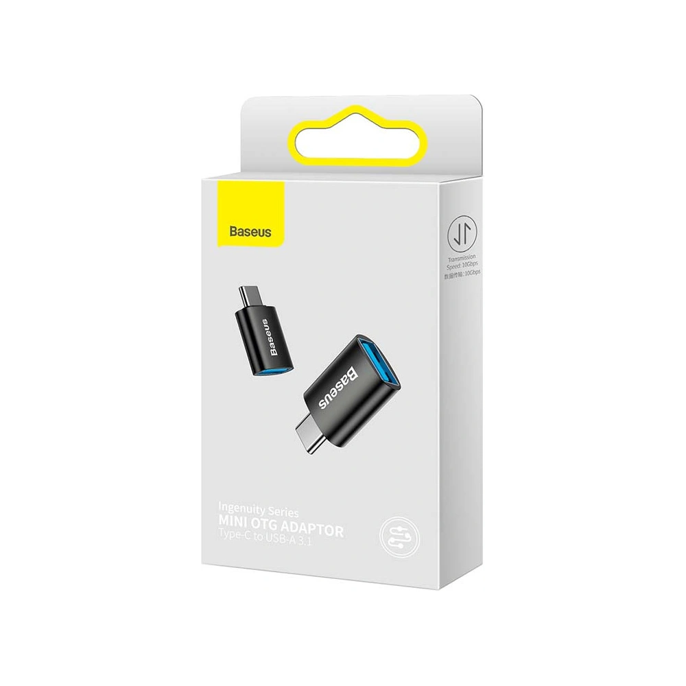 Hurtownia GSM - Adaptér Baseus Ingenuity USB-C/USB-A OTG (černý) - BSU4162 - {ean13} - Hurt