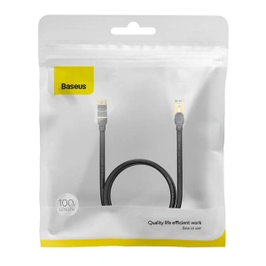 Hurtownia GSM - Hálózati kábel Baseus Ethernet RJ45 10Gbps, 1m (fekete) - BSU4165 - {ean13} - Hurt