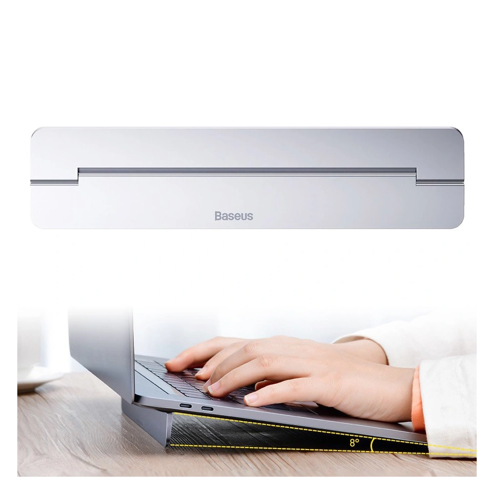 Hurtownia GSM - Laptop állvány Baseus Apple MacBook összecsukható ezüst színben - BSU4166 - {ean13} - Hurt