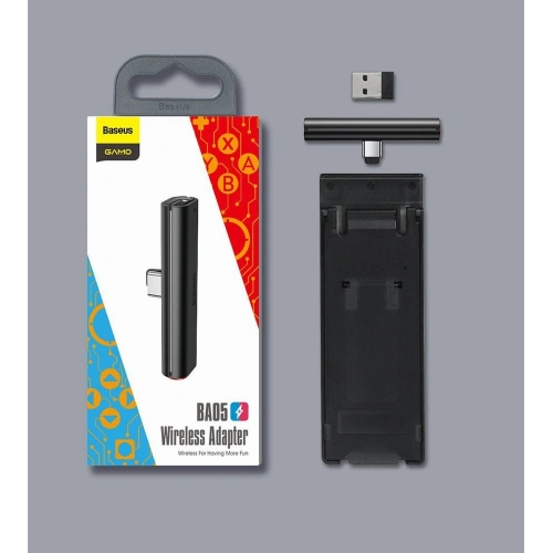 Transmiter Bluetooth Baseus GAMO BA05 USB-C Nintendo Switch czarny