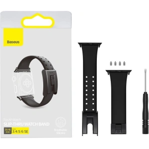 Hurtownia GSM - Pasek Baseus Slip-Thru Apple Watch 4/5/6/7/SE/8/9/10 40/41/42mm negru - BSU4170 - {ean13} - Hurt