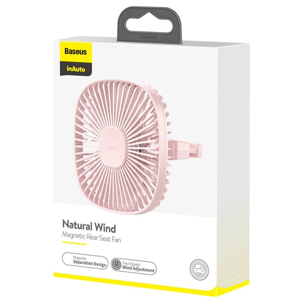 Hurtownia GSM - Ventilator magnetic pentru tetieră Baseus pentru bancheta din spate roz - BSU4172 - {ean13} - Hurt