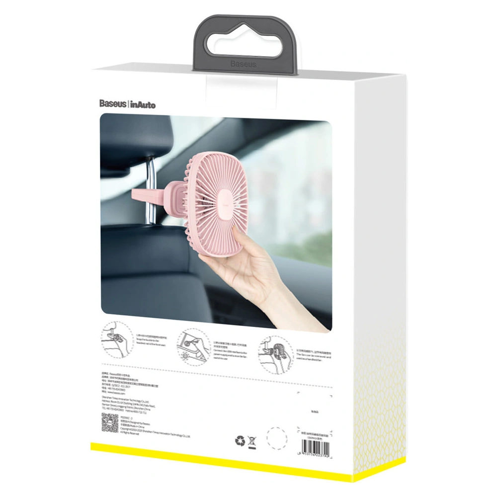 Hurtownia GSM - Ventilator magnetic pentru tetieră Baseus pentru bancheta din spate roz - BSU4172 - {ean13} - Hurt