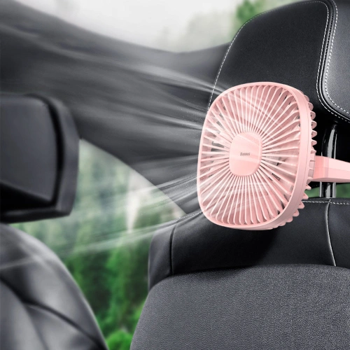 Magnetyczny wiatrak na zagłówek Baseus na tylną kanapę różowy