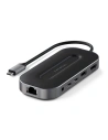 Adaptor Satechi Multiport Adapter USB-C (2x UBS-C, USB-A, 8K HDMI, Ethernet 2.5G, port jack) (space gray)