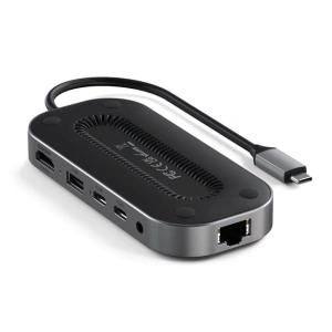 Hurtownia GSM - Adapter Satechi Multiport Adapter USB-C (2x UBS-C, USB-A, 8K HDMI, 2.5G Ethernet, jack port) (space gray) - STH43 - {ean13} - Hurt