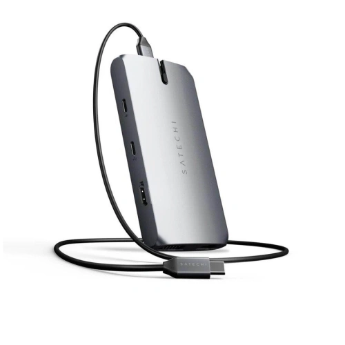 Adapter Satechi Multiport Adapter USB-C (USB-C, 2x USB-A, HDMI, VGA, Ethernet, czytnik kart) (silver)