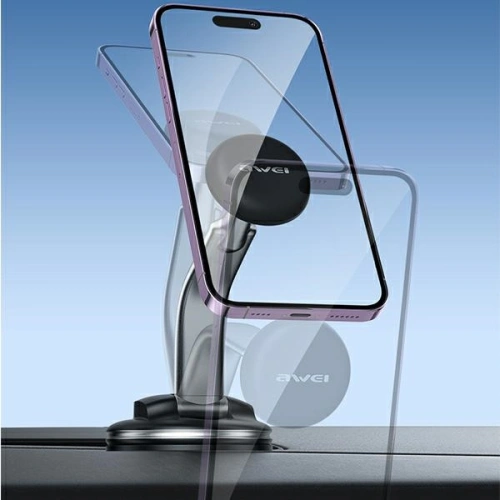 Uchwyt samochodowy AWEI X45 do szyby/na kokpit czarny/black