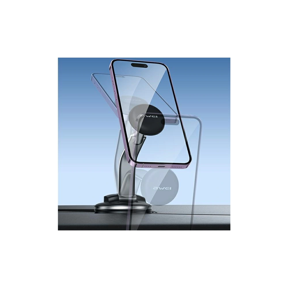 Hurtownia GSM - Suport auto AWEI X45 pentru parbriz/pe tabloul de bord negru/black - AWEI144 - {ean13} - Hurt