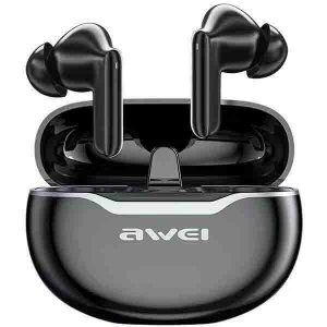 Wholesale AWEI T50 TWS Earphones Bluetooth 5.3 ENC + docking station black - AWEI145 - {ean13} - Hurt