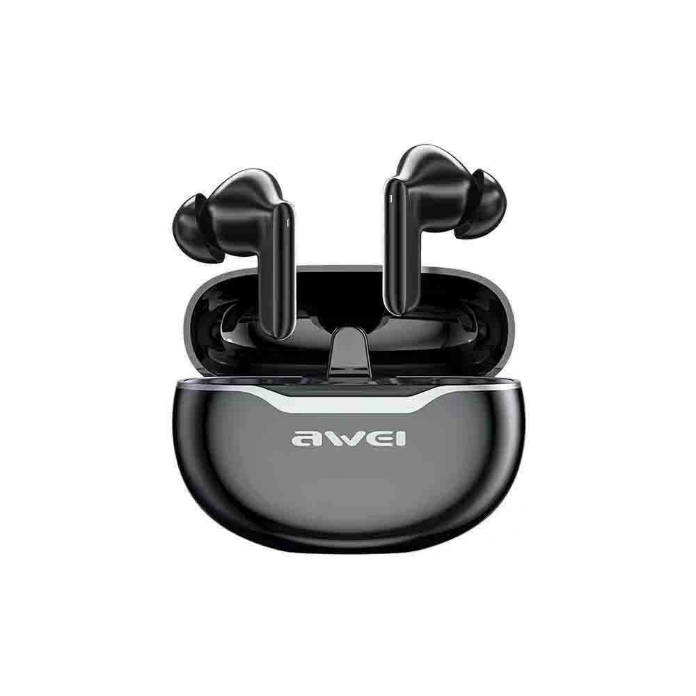 Hurtownia GSM - AWEI T50 TWS fejhallgató Bluetooth 5.3 ENC + dokkoló állomás fekete/black - AWEI145 - {ean13} - Hurt
