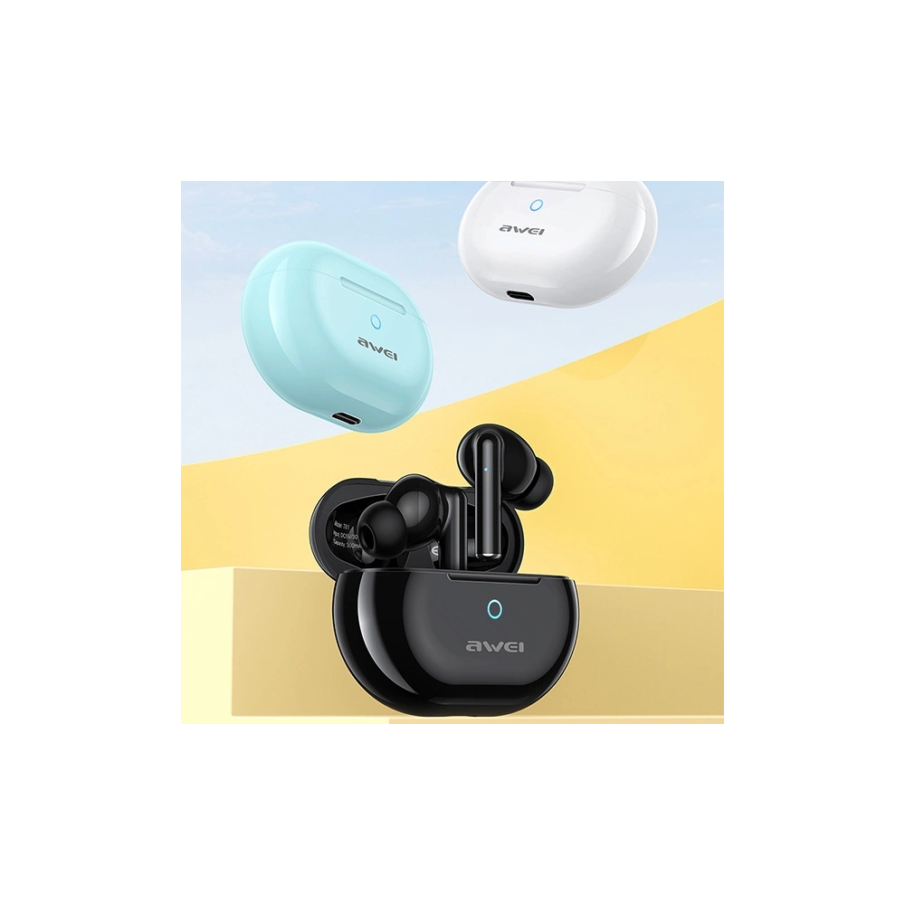 Hurtownia GSM - Căști TWS AWEI T61 Bluetooth 5.3 + stație de încărcare neagră/black - AWEI146 - {ean13} - Hurt
