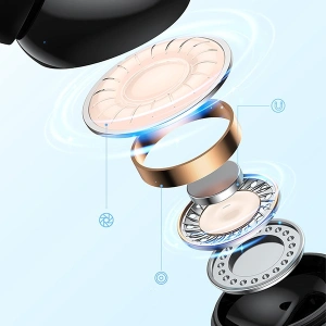 Wholesale AWEI T61 TWS Earphones Bluetooth 5.3 + docking station black - AWEI146 - {ean13} - Hurt