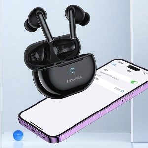 Wholesale AWEI T61 TWS Earphones Bluetooth 5.3 + docking station black - AWEI146 - {ean13} - Hurt
