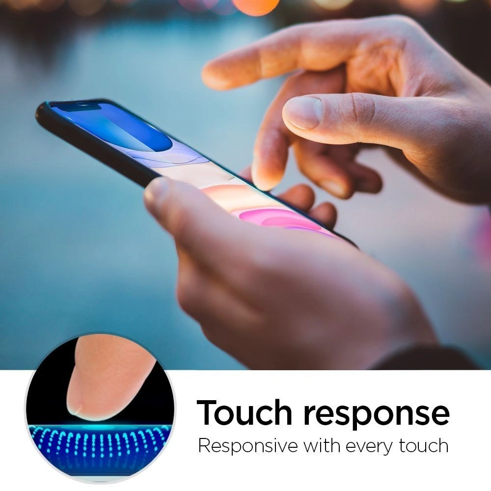 Tvrzené sklo Spigen GLAS.tR AlignMaster Apple iPhone 11 Black