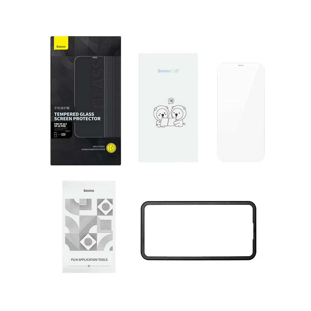 Hurtownia GSM - Szkło hartowane z powłoką przeciwpyłową 0.3mm Baseus Schott HD Apple iPhone 12/12 Pro - BSU4180 - {ean13} - Hurt