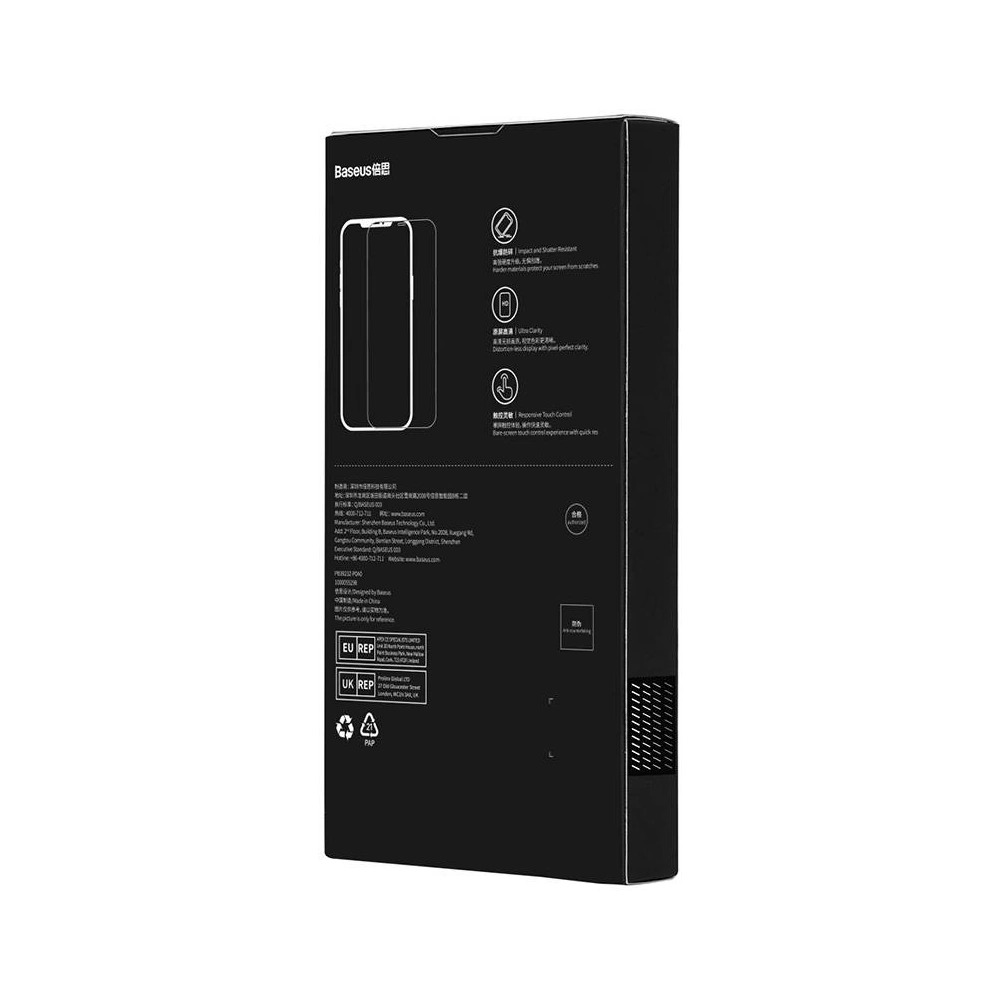 Hurtownia GSM - Gehärtetes Glas mit staubabweisender Beschichtung 0.3mm Baseus Schott HD Apple iPhone 12 Pro Max - BSU4181 - {ean13} - Hurt