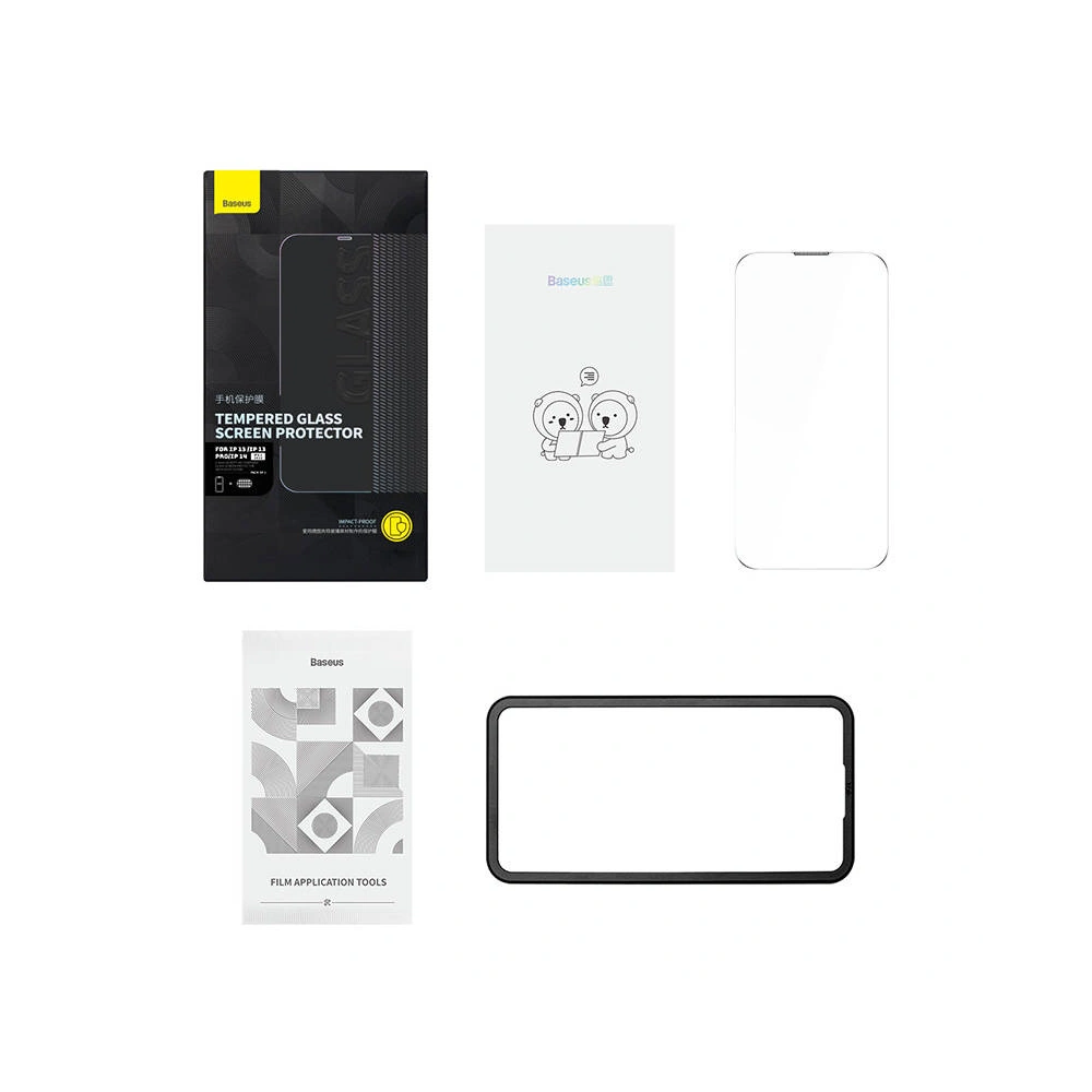 Hurtownia GSM - Edzett üveg porálló bevonattal 0.3mm Baseus Schott HD Apple iPhone 14/13/13 Pro - BSU4182 - {ean13} - Hurt