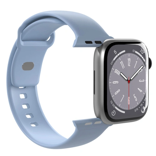 Pasek PURO ICON Apple Watch 4/5/6/7/SE/8/9/10 40/41/42mm (S/M & M/L) (Powder Blue)