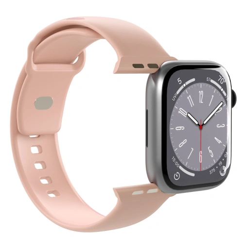 Pasek PURO ICON Apple Watch 4/5/6/7/SE/8/9/10 40/41/42mm (S/M & M/L) (Dusty Pink)
