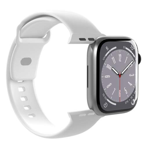 Pasek PURO ICON Apple Watch 4/5/6/7/SE/8/9/10 40/41/42mm (S/M & M/L) (White)