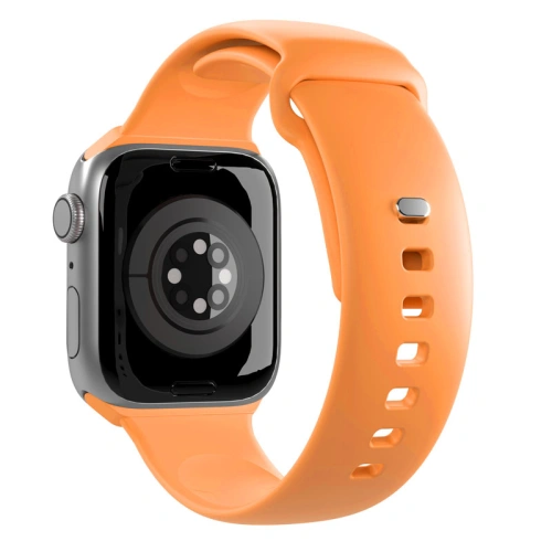 Pasek PURO ICON Apple Watch 4/5/6/7/SE/8/9/Ultra 44/45/49mm (S/M & M/L) (Apricot)