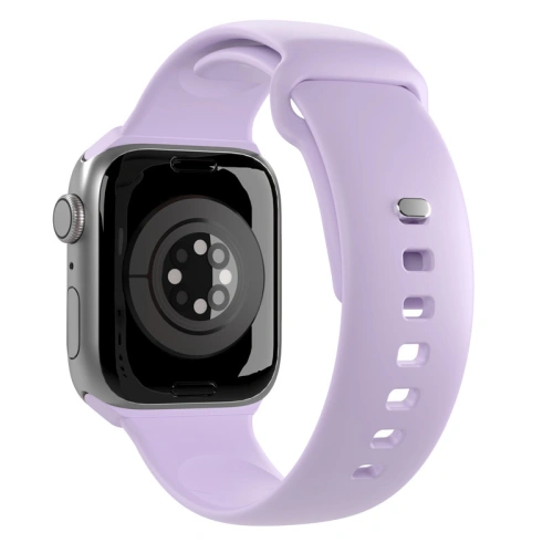 Pasek PURO ICON Apple Watch 4/5/6/7/SE/8/9/Ultra 44/45/49mm (S/M & M/L) (Tech Lavender)