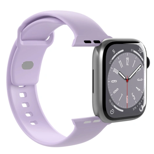 Pasek PURO ICON Apple Watch 4/5/6/7/SE/8/9/Ultra 44/45/49mm (S/M & M/L) (Tech Lavender)