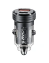 Încărcător auto USAMS C35 USB-A+USB-C 45W Încărcare rapidă negru (US-CC175)