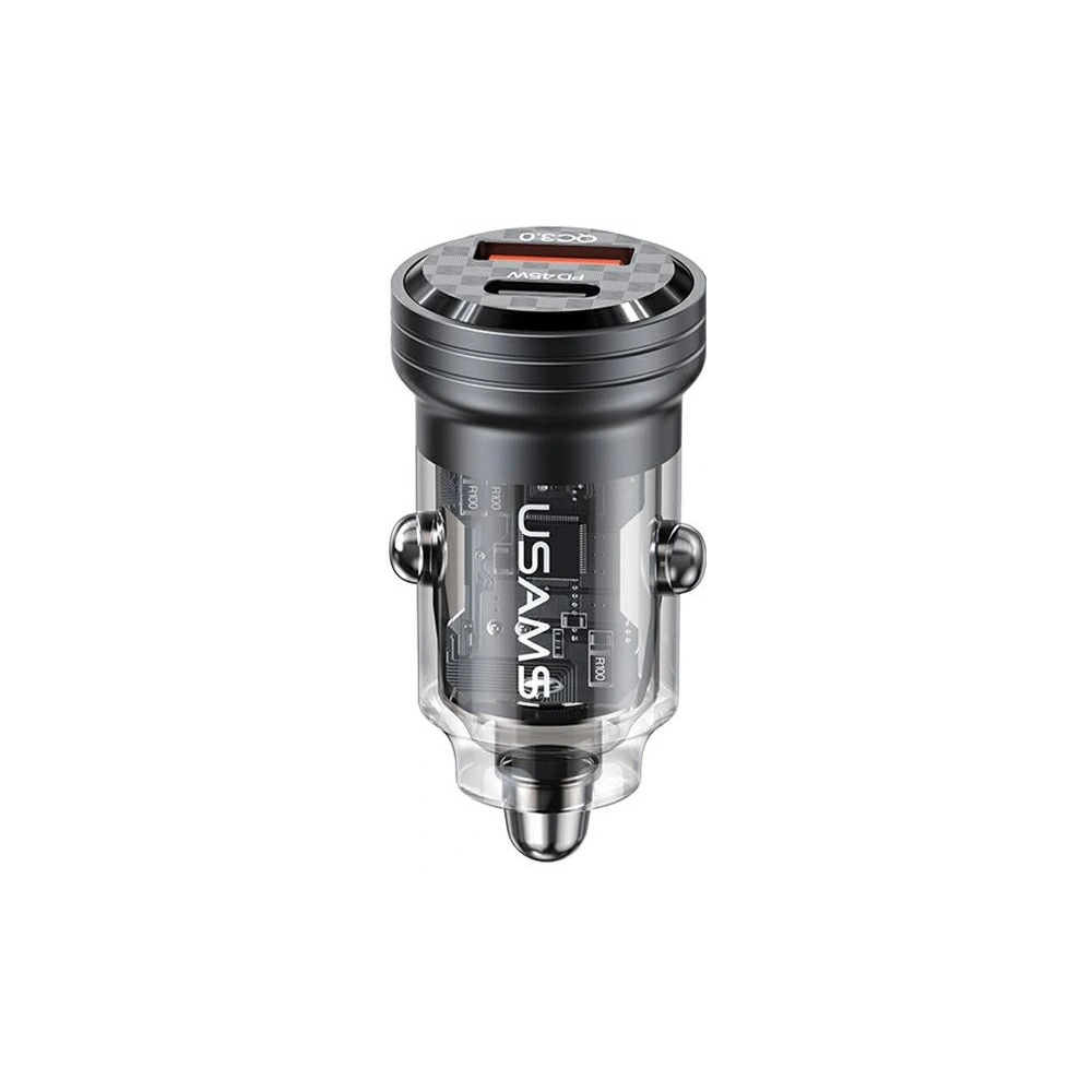 Hurtownia GSM - USAMS C35 autós töltő USB-A+USB-C 45W Gyors Töltés fekete (US-CC175) - USA964 - {ean13} - Hurt