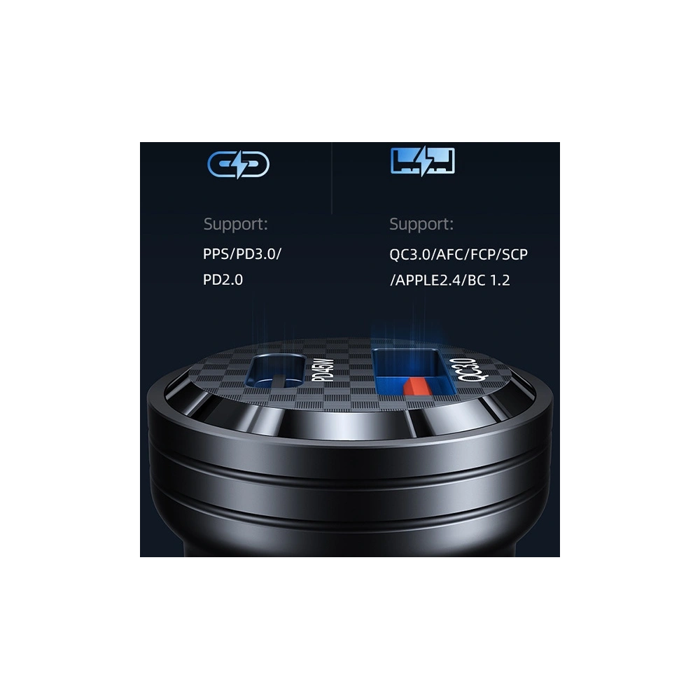 Hurtownia GSM - Automobilová nabíječka USAMS C35 USB-A+USB-C 45W Rychlé nabíjení černá/black (US-CC175) - USA964 - {ean13} - Hurt
