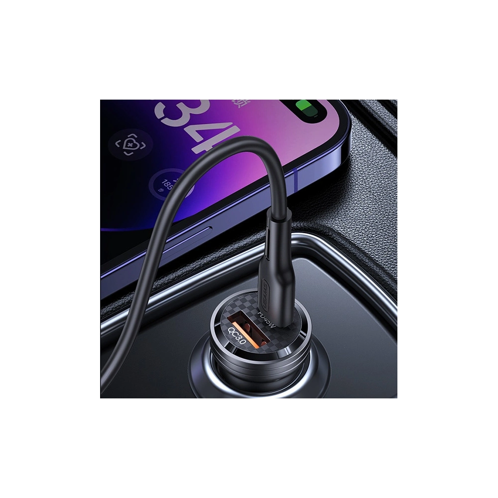 Hurtownia GSM - Încărcător auto USAMS C35 USB-A+USB-C 45W Încărcare rapidă violet/purple (US-CC175) - USA965 - {ean13} - Hurt