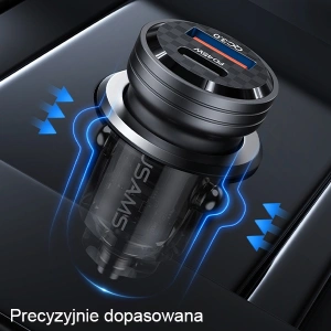 Hurtownia GSM - Auto nabíječka USAMS C35 USB-A+USB-C 45W Rychlé nabíjení fialová/purple (US-CC175) - USA965 - {ean13} - Hurt